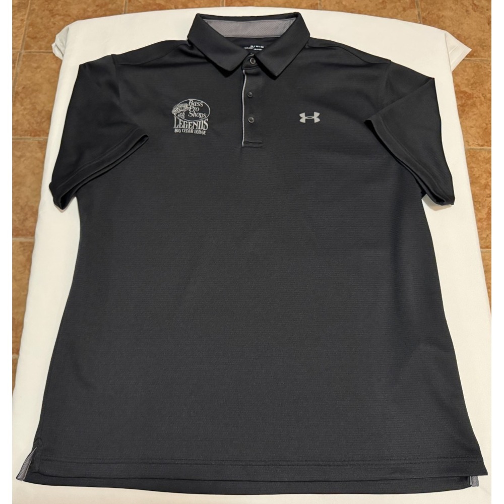 Bass Pro Shops Legends Big Cedar Lodge Under Armour Polo Shirt - Black - Size XL